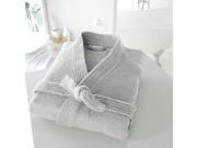 La Redoute Cotton Kimono Style Bathrobe 350 G M² Grey Size Us 4 6 Fr 34 36