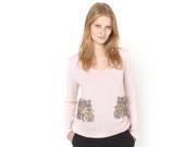 La Redoute Womens V Neck Jewelled Sweater Pink Size Us 8 10 Fr 38 40