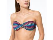 Womens Mix And Match Striped Twisted Bandeau Bikini Top