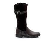 Abcd r Teen Girls Leather And Suede Boots Black Size 39