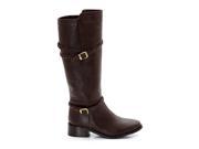 La Redoute Womens Leather Boots Standard Calf Fitting Brown Size 36