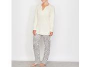 Castaluna Womens Cotton And Modal Pyjamas White Size Us 28 30 Fr 58 60