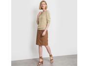Vila Womens Vipen Faux Leather Pencil Skirt Brown Size S