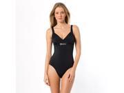 La Redoute Womens Jewel Trim Tummy Toning Swimsuit Black Size Us 8 Fr 38