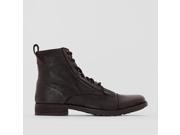 Levi s Mens Leather Lace Up Ankle Boots Black Size 41