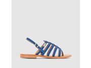 Womens Hook Leather Multi Strap Toe Post Sandals
