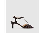 Jonak Womens High Heeled Soft Suede Sandals Black Size 38