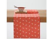 La Redoute Interieurs Agasta Printed Polycotton Table Runner Red 50 X 150 Cm