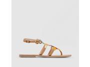 Womens Ofelie Flat Heel Leather Sandals With Buckle