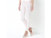 R Essentiel Womens Slim Fit Stretch Cotton Coated Trousers Pink Us 18 Fr 48