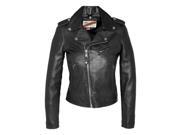 Schott Womens Perfecto 1601 Leather Biker Jacket Black Size S