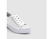 R Edition Boys Child s Canvas Trainers White Size 35