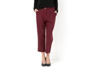 La Redoute Womens Wool Blend 7 8 Length Trousers Red Size Us 4 Fr 34