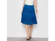 La Redoute Womens 3 Tiered Midi Skirt Blue Size Us 8 Fr 38