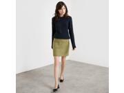 La Redoute Womens Wool Mix Chevron Print A Line Skirt Yellow Size Us 10 Fr 40
