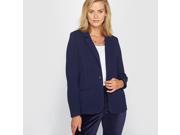 La Redoute Womens Pique Knit Jacket Blue Size Us 16 Fr 46
