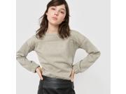 R Studio Womens Sweatshirt With Metallic Fibre Detail Grey Us 20 22 Fr 50 52