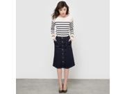 R Edition Womens Denim Midi Skirt Blue Size Us 4 Fr 34