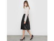 R Studio Womens Faux Leather Midi Skirt Black Size Us 6 Fr 36