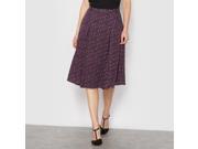 La Redoute Womens Printed Box Pleat Skirt Purple Size Us 10 Fr 40