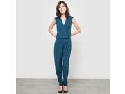 R Edition Womens Short Sleeved Jumpsuit Blue Size Us 12 Fr 42