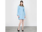 R Edition Womens Faux Fur Collar Coat Blue Size Us 8 Fr 38