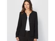 La Redoute Womens Stretch Twill Cropped Jacket Black Size Us 14 Fr 44