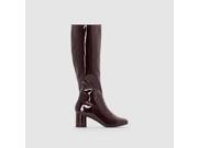 La Redoute Womens Patent Boots Red Size 38
