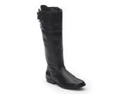 Castaluna Womens Flat Adjustable Leather Boots Wide Fitting Black Size 44