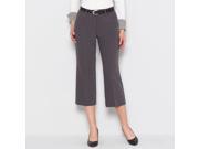 La Redoute Womens Stretch Cropped Trousers Grey Size Us 16 Fr 46