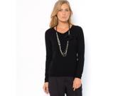 La Redoute Womens Cashmere V Neck Jumper Sweater Black Size Us 12 14 Fr 42 44