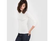 R Essentiel Womens Wool Mix Skinny Rib Jumper Sweater Beige Us 12 14 Fr 42 44