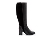 Castaluna Womens Mixed Material Leather Boots Black Size 45
