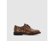 R Edition Girls Leopard Print Brogues Brown Size 31