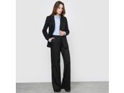 Atelier R Womens Flannel Tailored Jacket Black Size Us 18 Fr 48