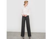 Atelier R Womens Wide Leg Flannel Trousers Grey Size Us 16 Fr 46