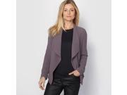 La Redoute Womens Crepe Waterfall Jacket Grey Size Us 22 Fr 52