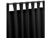 La Redoute Cotton Tab Top Curtain Black Size 180 X 135 Cm