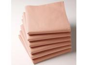 La Redoute Pack Of 6 100% Cotton Twill Plain Napkins Pink Size 45 X 45 Cm