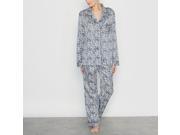 Louise Marnay Womens Printed Satin Pyjamas Blue Size Us 6 Fr 36