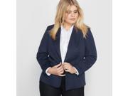 Castaluna Womens Stretch Woven Fabric Tailored Jacket Blue Size Us 14 Fr 44
