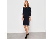 R Essentiel Womens Long Sleeved Knitted Dress Blue Size Us 12 14 Fr 42 44