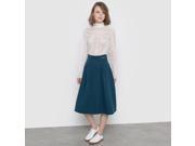La Redoute Womens Wrapover Midi Skirt Blue Size Us 4 Fr 34
