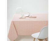 La Redoute Interieurs Diamond Printed Polycotton Tablecloth Pink 170 X 350 Cm