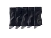 R Reference Mens Pack Of 5 Pairs Of Cotton Socks Black Size 35 38
