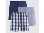 Mens Pack Of 3 Cotton Boxer Shorts With Button Fastening