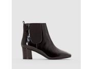 La Redoute Womens Heeled Patent Boots Black Size 36