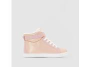Abcd r Girls High Top Fur Lined Trainers Pink Size 37