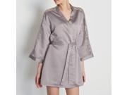 Louise Marnay Womens Satin And Lace Kimono Beige Size Us 20 22 Fr 50 52