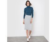 R Essentiel Womens Ribbed Pencil Skirt Grey Size Us 4 6 Fr 34 36